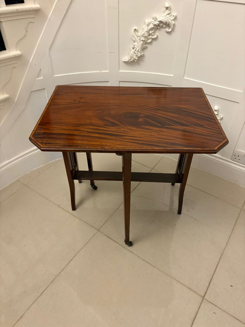 Antique Quality Edwardian Inlaid Mahogany Sutherland Table